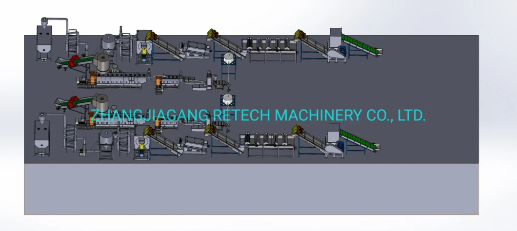 PP PE HDPE LDPE LLDPE Film Agriculture Waste Irrigation Pipe Net Greenhouse Mulch Film Washing Recycling Line