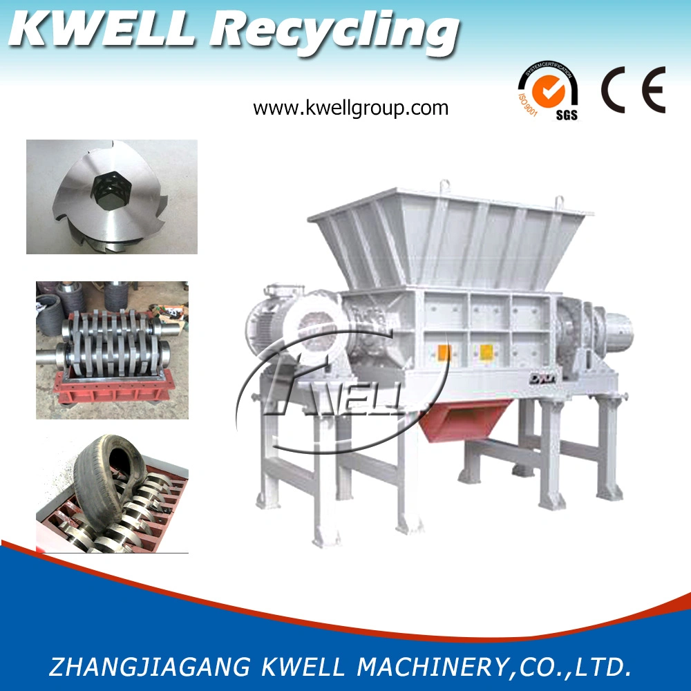 Glass Wood Tire Tyre Plastic Cardboard Metal Rubber Waste Recycling Recycle Wood Double Shaft Shredder Machine