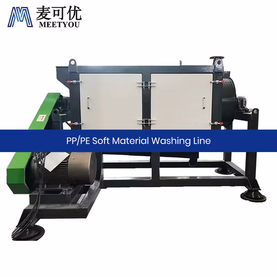 Meetyou Machinery Crushing Washing and Drying Pet Line High Quality China PP PE Soft Material Washing Equipment Supplier Configure The Sink-Float Sorting Tank