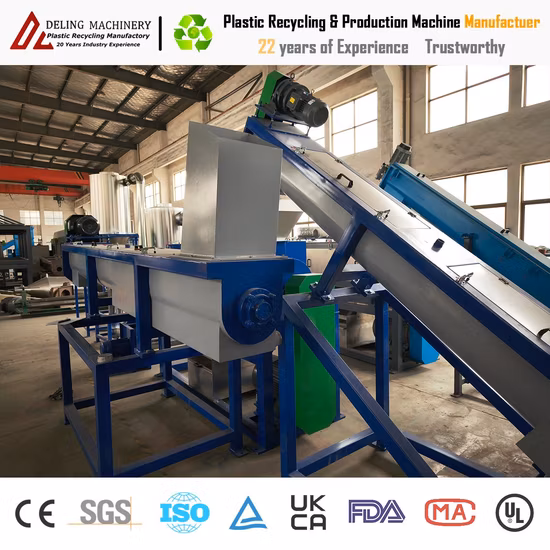 Garrafas de leite PET PP PE automáticas, baldes de plástico, cestas, trituradoras, lavadoras, recicláveis, linha